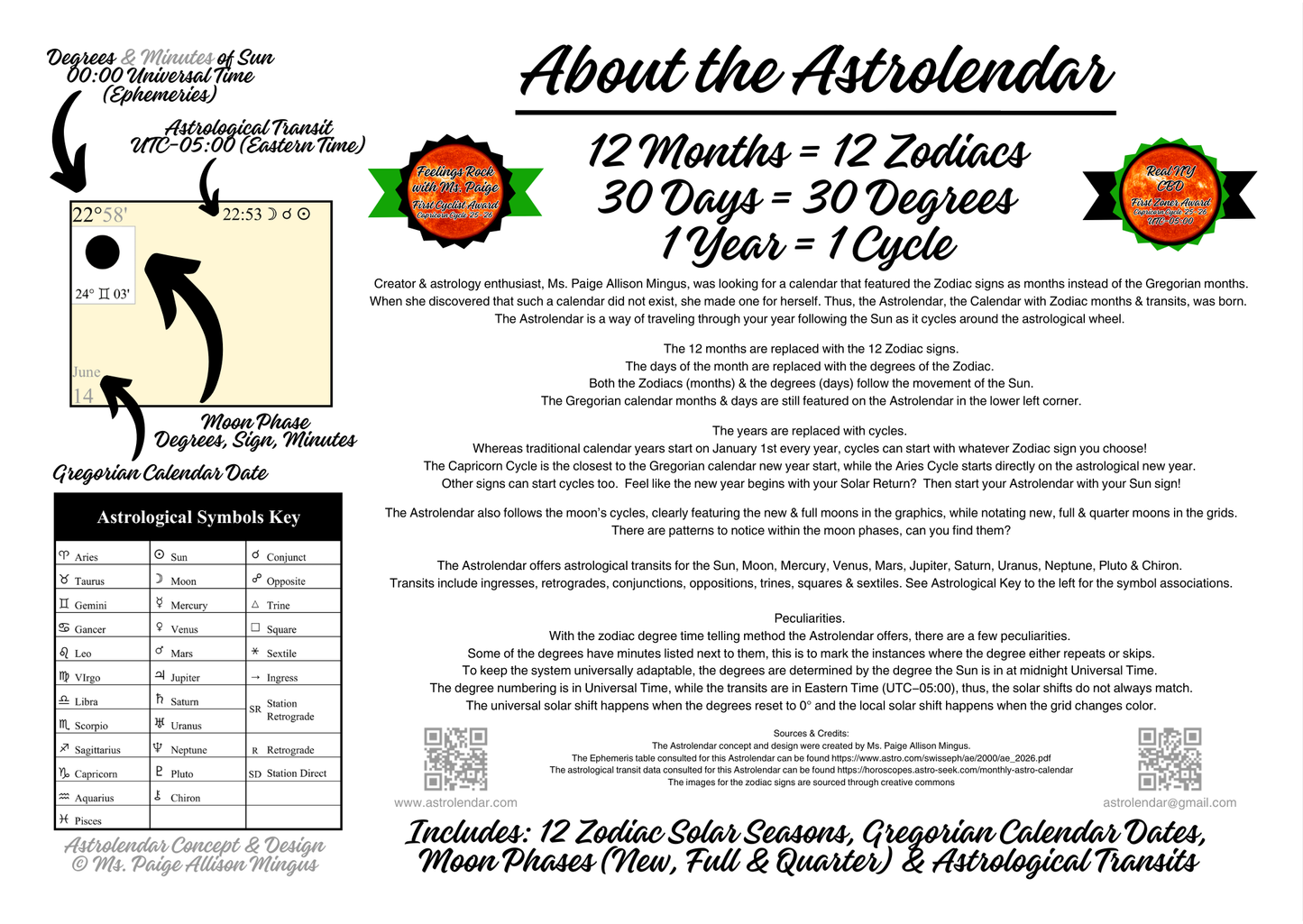 Astrolendar: Aries Cycle '26-'27