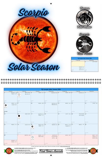 Astrolendar: Scorpio Cycle '26-'27