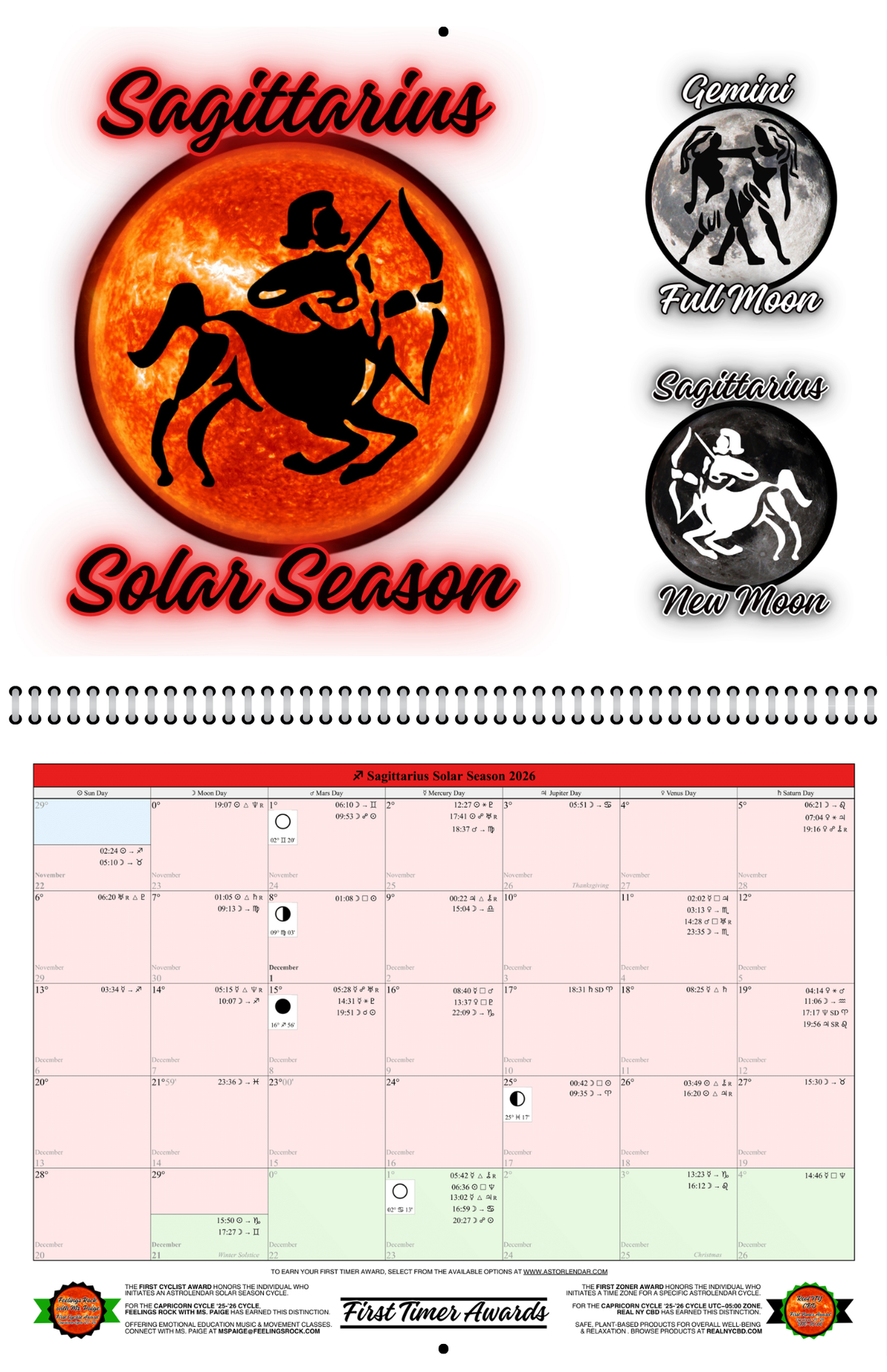 Sagittarius Astrolendar ('26-'27)