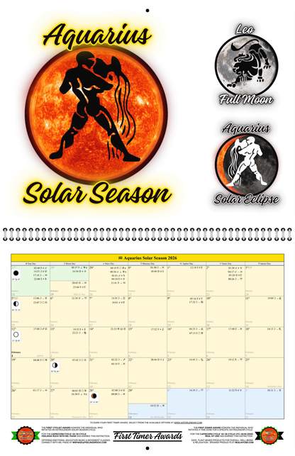 Astrolendar: Aquarius Cycle '26-'27